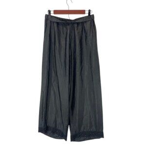 Maria Calderara Olmar & Mirta Pants Women’s Size‎ M Black Soft Taffeta Trousers